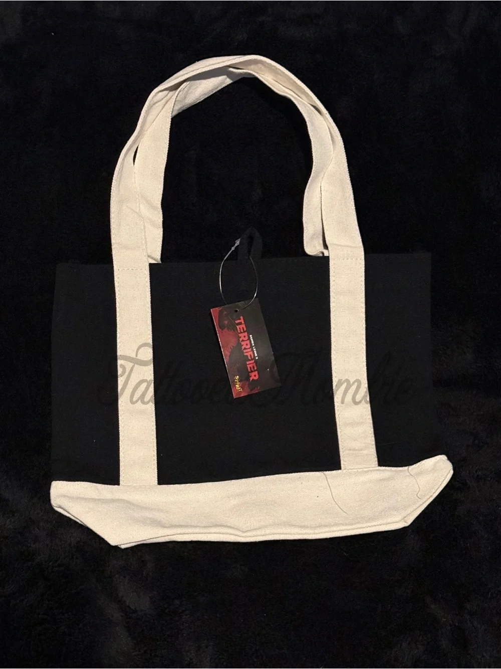 Spirit Halloween Terrifier Teddy Terrors Bear and Terrifier Tote Bag